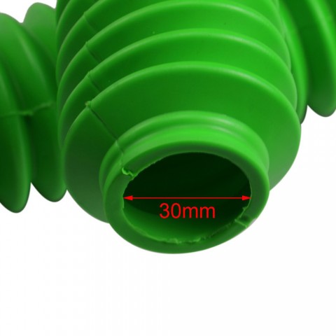 2pc Motorcycle Rubber Front Fork Gaiters Dust Cover Green