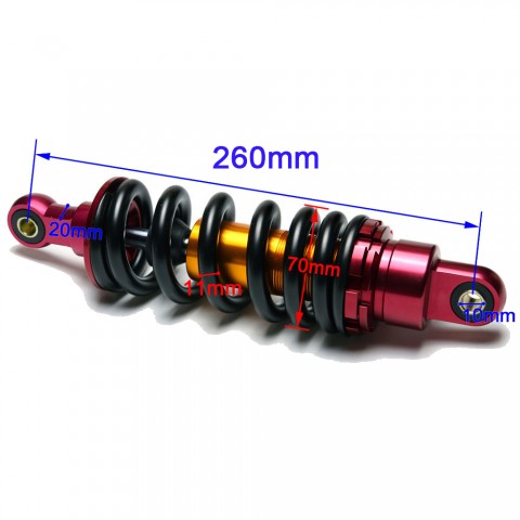260mm 10.25" 800lbs Rear Shock Absorber For ATV Scooter Pit Dirt Bike