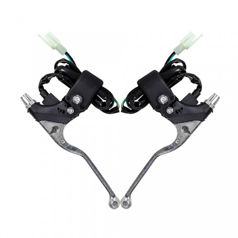 Right Left Brake Levers 2 Wires 7/8" Handlebar for Electric Scooter Razor Bike