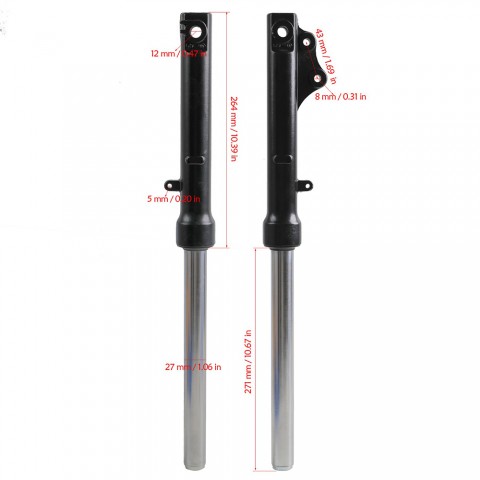 12mm Axle 520mm Front Forks For 50-125cc Disc brake Pit dirt bikes