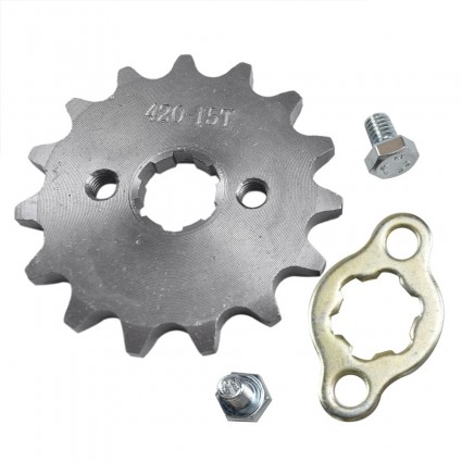 17mm 15T 420 Sprocket for 50-125cc Dirt pit Motorcycle Bike ATV Quad