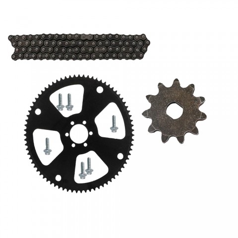 #35 Chain With 11T Motor Front Sprocket and 75 Tooth Rear Sprocket 