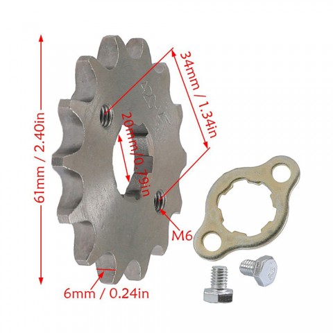 14T 20mm 420 Chain Front Sprocket Cog For Pit Dirt Bike ATV