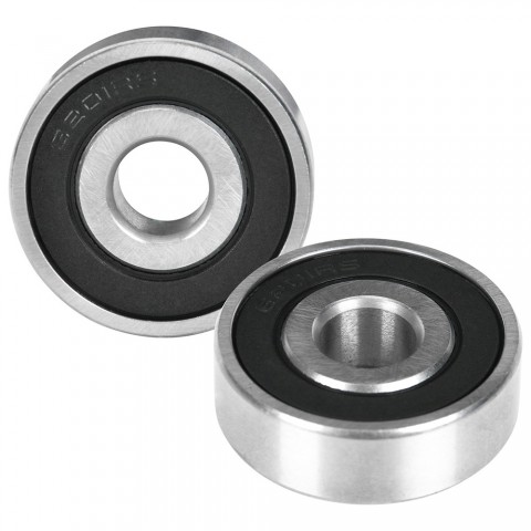 2pcs 6201RS Deep Groove Metal Double Shielded Ball Bearing