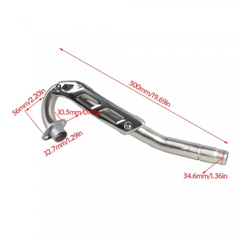 38mm Exhaust Pipe For 150-250cc Vertical Engine Motorcycle Dirt Pit Bike