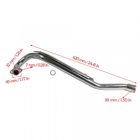 38mm Exhaust Muffler Pipe for Kawasaki KLX110 KX65 BBR DRZ110 RM65