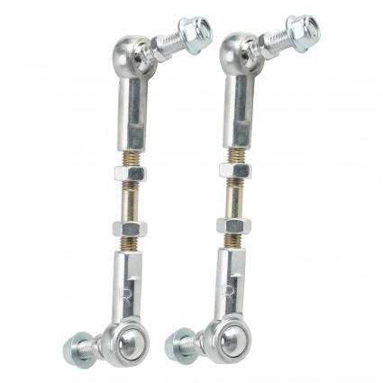 2pcs Scooter Steering Rods M8 Front and Reverse Teeth Ball Joint Rod Direction Adjuster 