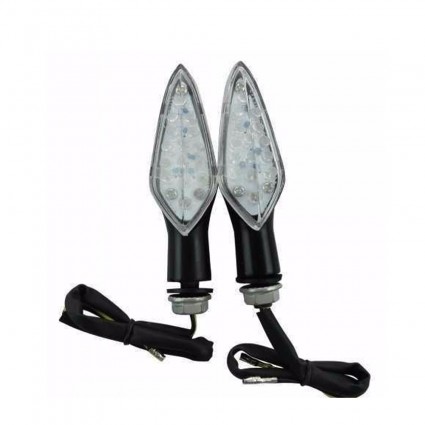 2pcs Motorcycle Turn Signal Indicators Light 15 LED Universal