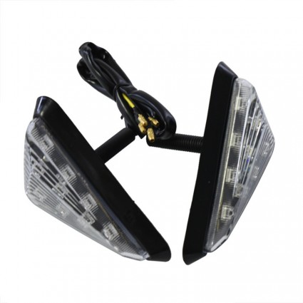 12V LED Flush Mount Turn Signal Lamp Amber Light Indicator Motorcycle ATV