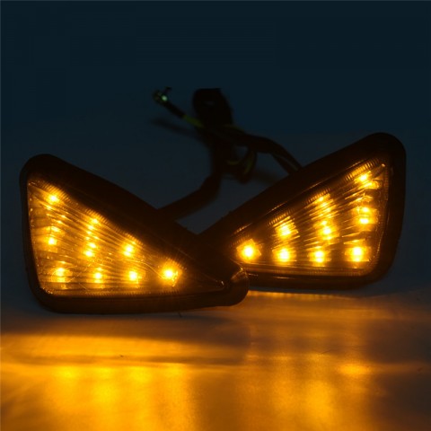 2pcs 12 LED Turn Signal Indicators Blinker Amber Light Dirt bike Motorcycle Quad