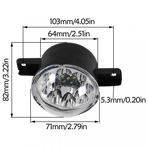 3 wire LED Headlight Head Light ATV Quad 110 125CC 150cc