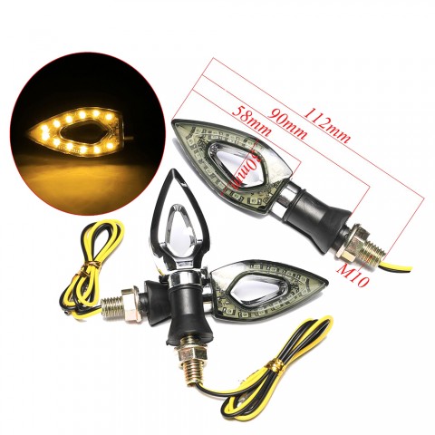 A Pair Motorcycle LED Turn Signal Indicators Lights Universal 