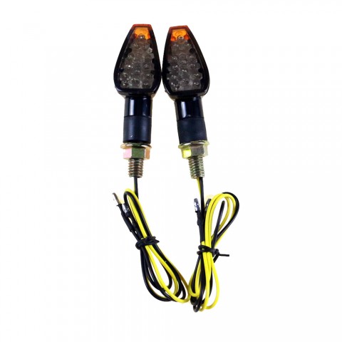 2pcs 14 LED Mini Stalk Arrow Light Motorcycle Turn Signal Lights LED Indicator