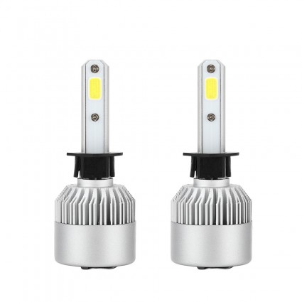 A pair H1 LED Car Headlight Kit 200W 20000LM Light Bulbs White 6000K