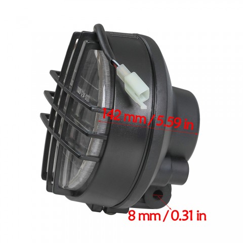 12V LED Headlight 2 wire For ATV Quad Buggy Go Kart Mobility 