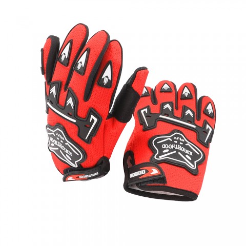 A pair Motorcycle Racing Gloves For Kids Bicycle Dirt PitBike Red  M