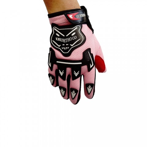 A pair Motorcycle Racing Gloves For Kids Bicycle Dirt PitBike Pink S