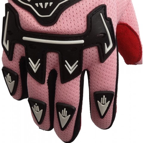 A pair Motorcycle Racing Gloves For Kids Bicycle Dirt PitBike Pink M