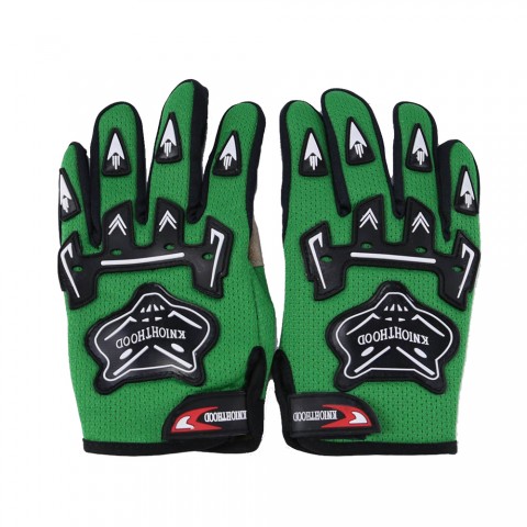 A pair Motorcycle Racing Gloves For Kids Bicycle Dirt Pit Bike Green L