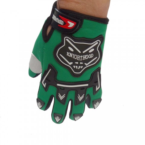 A pair Motorcycle Racing Gloves For Kids Bicycle Dirt Pit Bike Green M