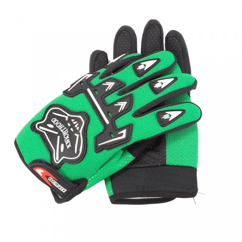 A pair Motorcycle Racing Gloves For Kids Bicycle Dirt Pit Bike Green M