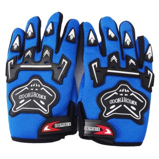A pair Motorcycle Racing Gloves For Kids Bicycle Dirt PitBike Blue  S
