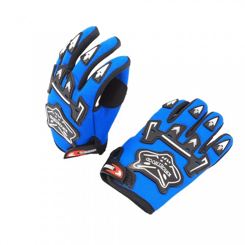 A pair Motorcycle Racing Gloves For Kids Bicycle Dirt PitBike Blue  S