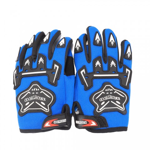 A pair Motorcycle Racing Gloves For Kids Bicycle Dirt PitBike Blue  M