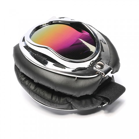 Aviator Pilot Cruiser Motorcycle Bicycle Scooter ATV Goggles Eyewear Clear Lens