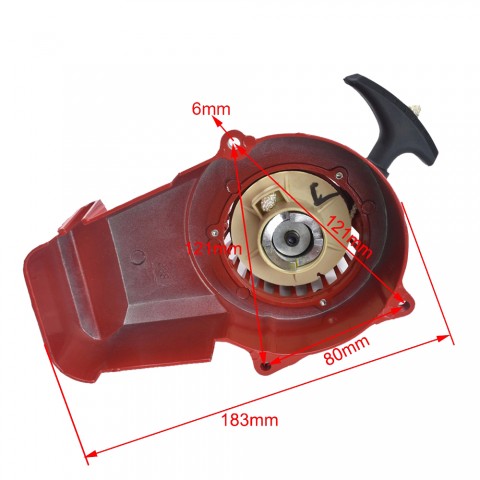 Pull Start Recoil For 2-Stroke 43cc 47cc 49cc Engine ATV Quad Scooter Red