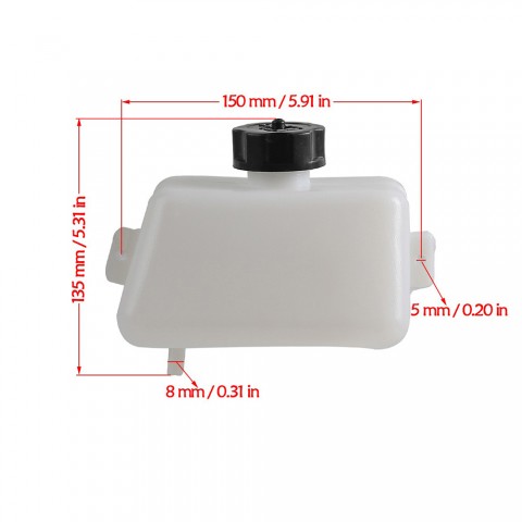 Gas Fuel Petrol Tank For 2 Stroke 43cc-50cc Mini Pocket Dirt Bike ATV