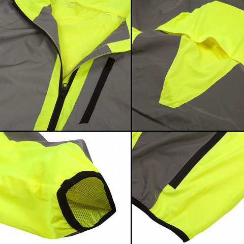 Fluorescent Green Riding Clothes Suit Long Sleeves Protect Gear