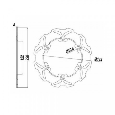 Rear Brake Disc Rotor for Honda Dirt Bike CR125R CR250R CR500R 1987-88