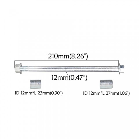 Front Wheel Axle Spindle 12mm 210mm 70cc 110 125cc Pit Dirt Bike 