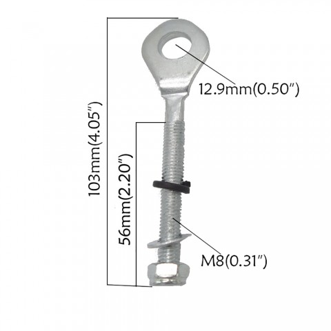 12mm ATV Chain Adjuster Tensioner for ATV 50-125cc Taotao ATV Quad