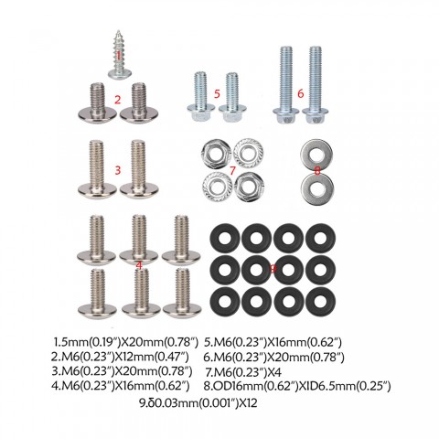 Plastics Body Fenders Fork Guard Screws Bolts Kit For Honda CRF70 XR70 Pit Bike