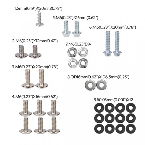 Plastics Body Fenders Fork Guard Screws Bolts Kit For Honda CRF70 XR70 Pit Bike