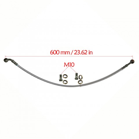 M10 Hydraulic Disc Rear Brake Hose 600mm for Motorcycle Pit Dirt Bike ATV Quad