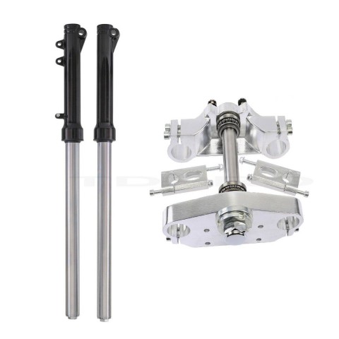 33mm 710mm Front Forks Shock Suspension w/ Triple Tree Clamps For Dirt Pit Bike